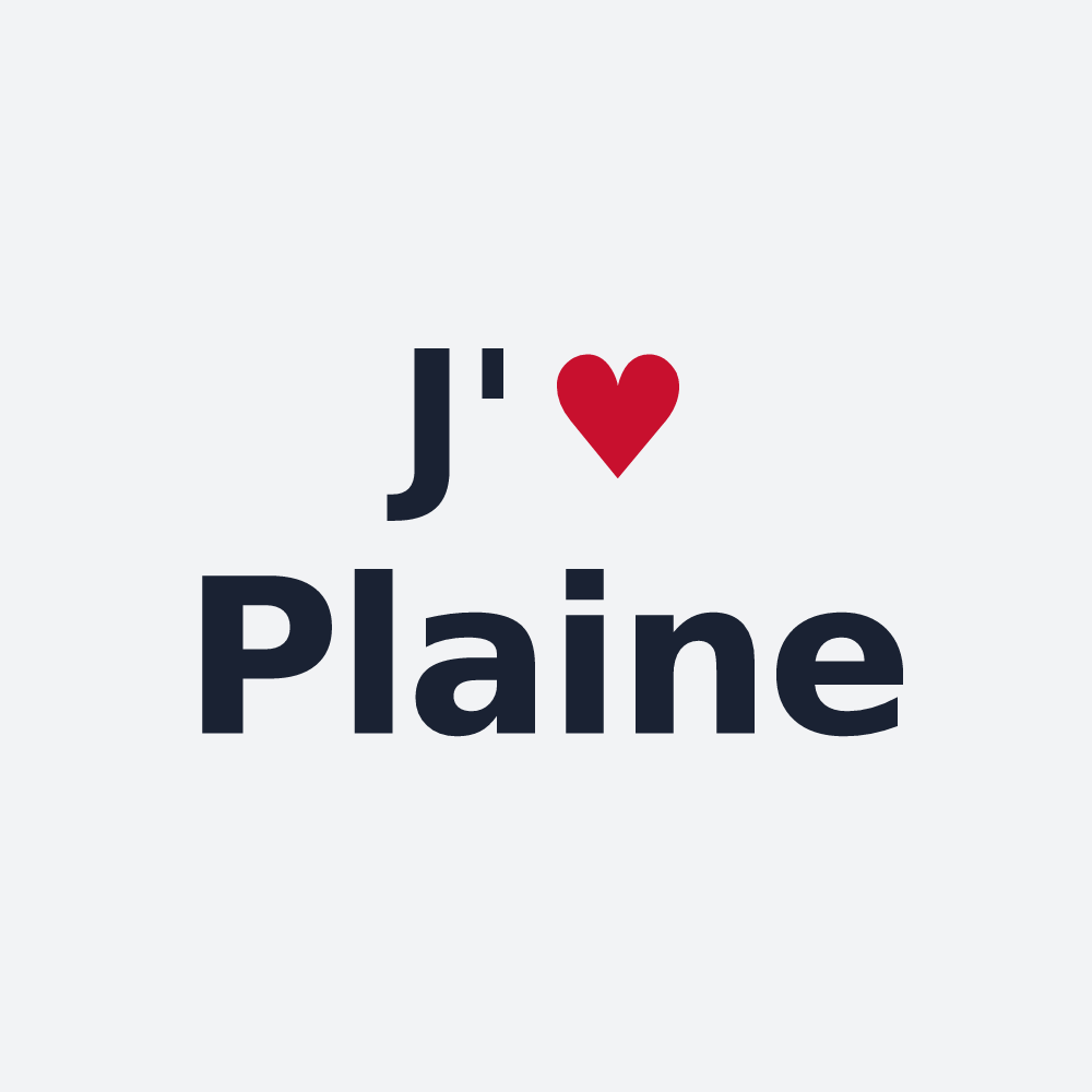 Poster personnalisé Plaine — design J'aime Plaine