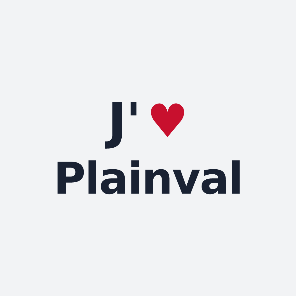 Poster personnalisé Plainval — design J'aime Plainval
