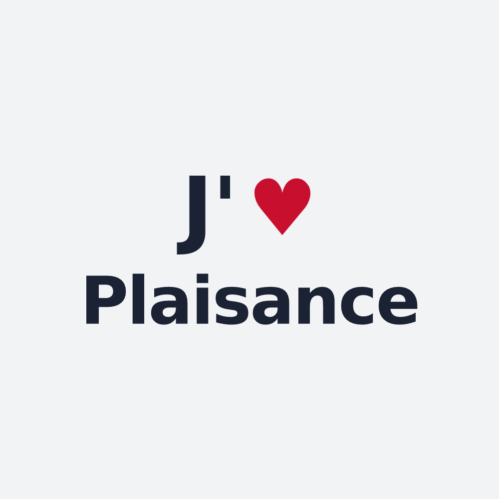 Poster personnalisé Plaisance — design J'aime Plaisance