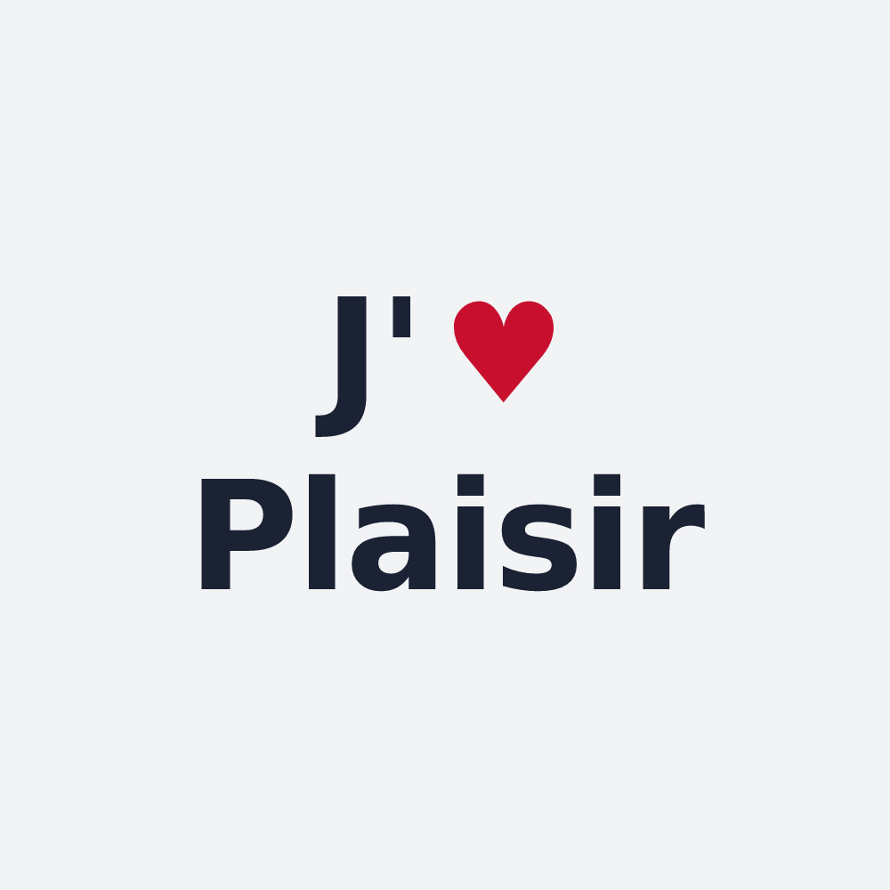 Poster personnalisé Plaisir — design J'aime Plaisir