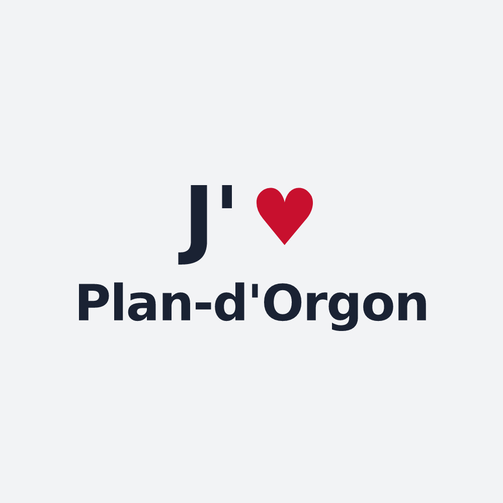 Poster personnalisé Plan-d'Orgon — design J'aime Plan-d'Orgon