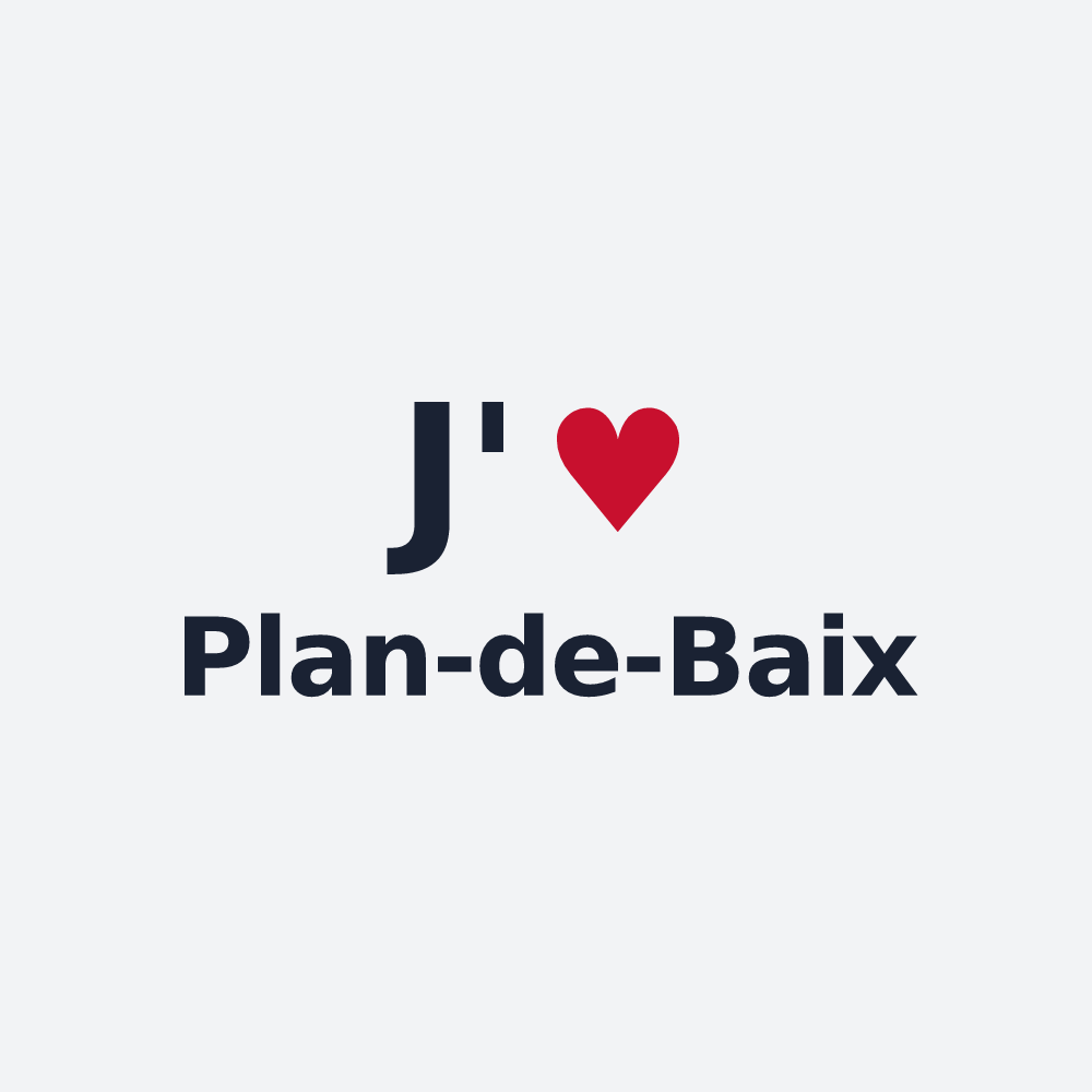Poster personnalisé Plan-de-Baix — design J'aime Plan-de-Baix