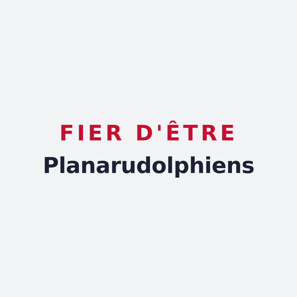 Poster « Fier d'être Planarudolphiens » — design pour Plan-de-Baix