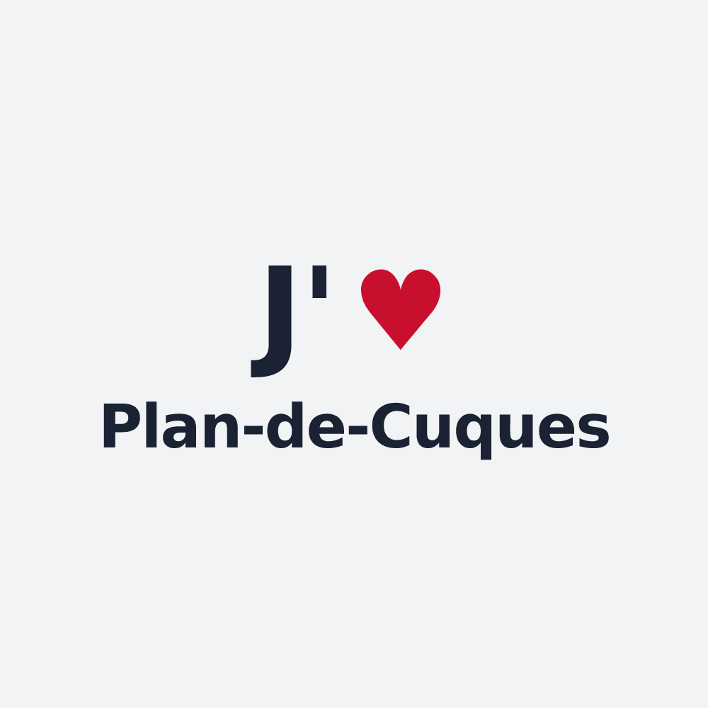 Poster personnalisé Plan-de-Cuques — design J'aime Plan-de-Cuques