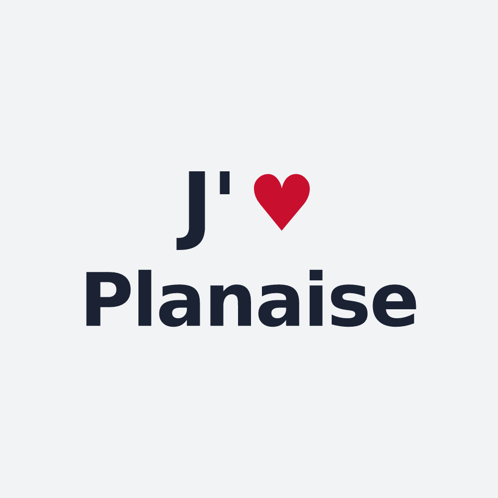 Poster personnalisé Planaise — design J'aime Planaise