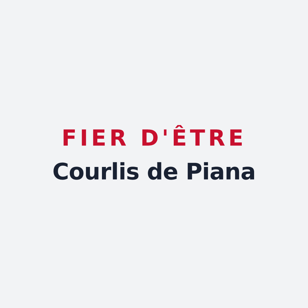 Poster « Fier d'être Courlis de Piana » — design pour Planay