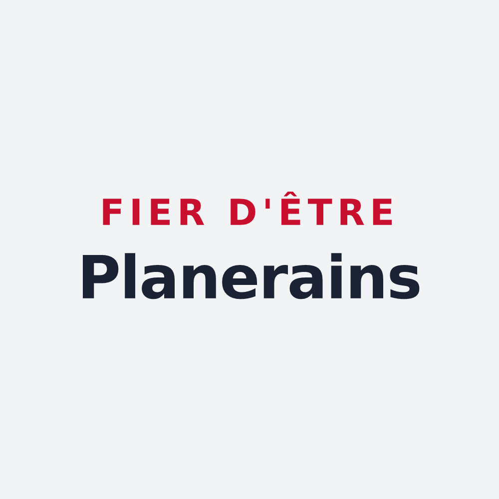 Poster « Fier d'être Planerains » — design pour Planay