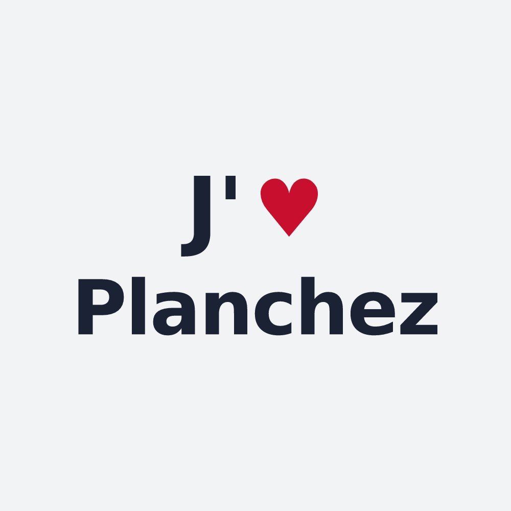 Poster personnalisé Planchez — design J'aime Planchez