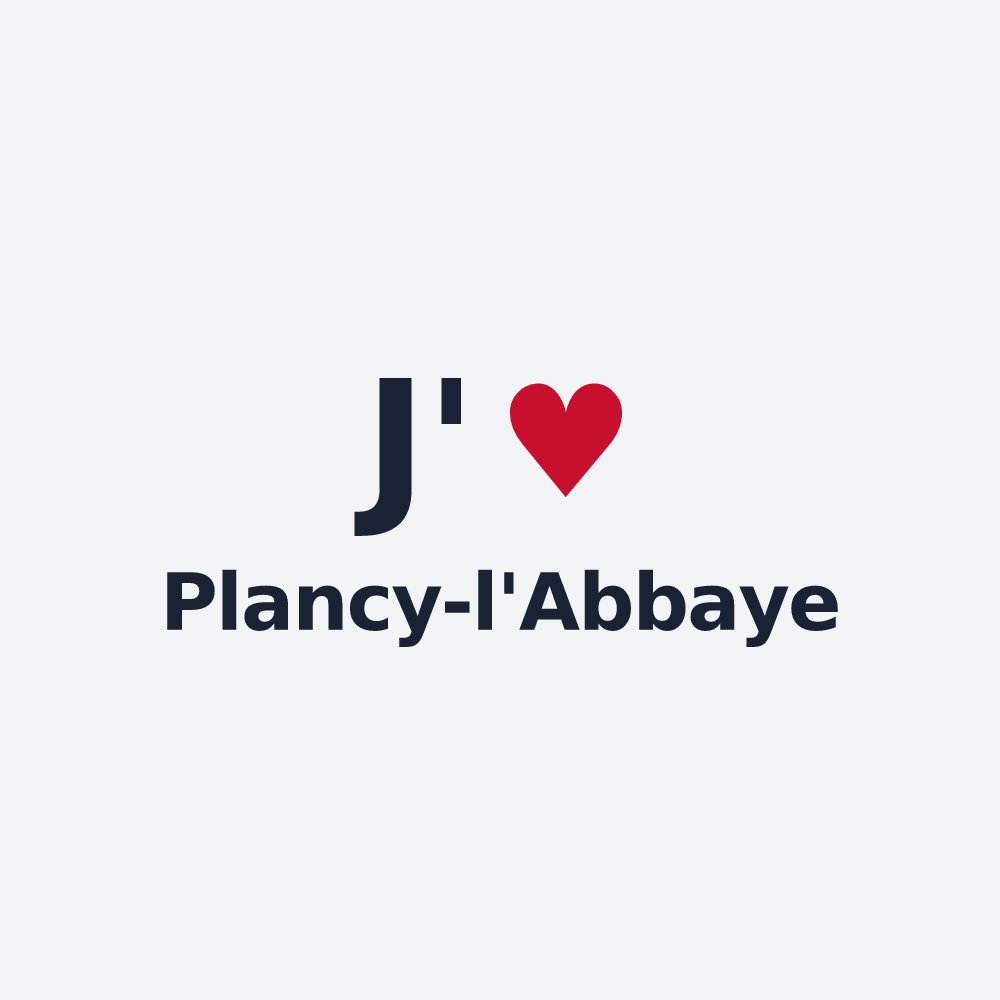 Poster personnalisé Plancy-l'Abbaye — design J'aime Plancy-l'Abbaye