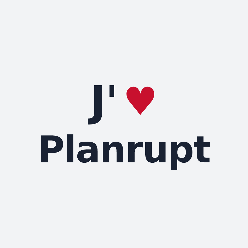 Poster personnalisé Planrupt — design J'aime Planrupt
