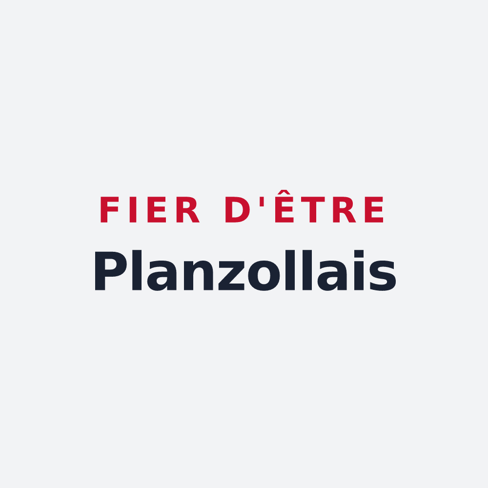 Poster « Fier d'être Planzollais » — design pour Planzolles