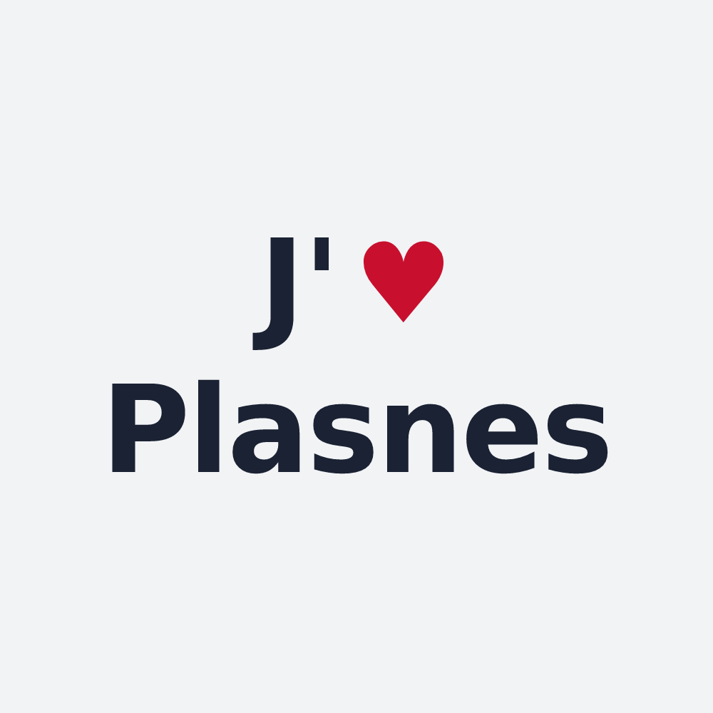 Poster personnalisé Plasnes — design J'aime Plasnes