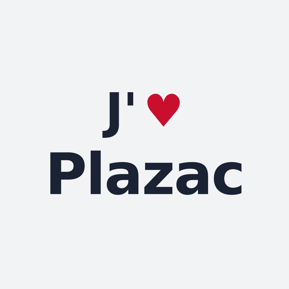 Poster personnalisé Plazac — design J'aime Plazac