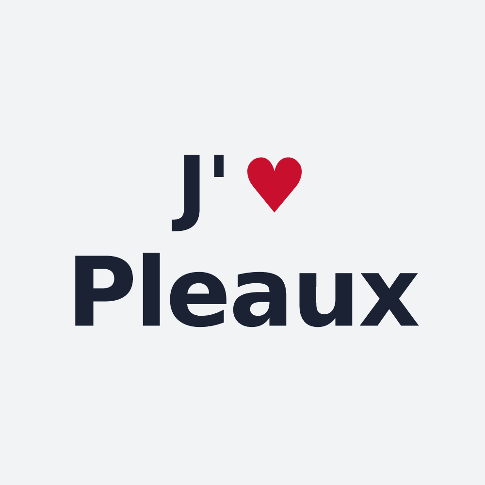 Poster personnalisé Pleaux — design J'aime Pleaux