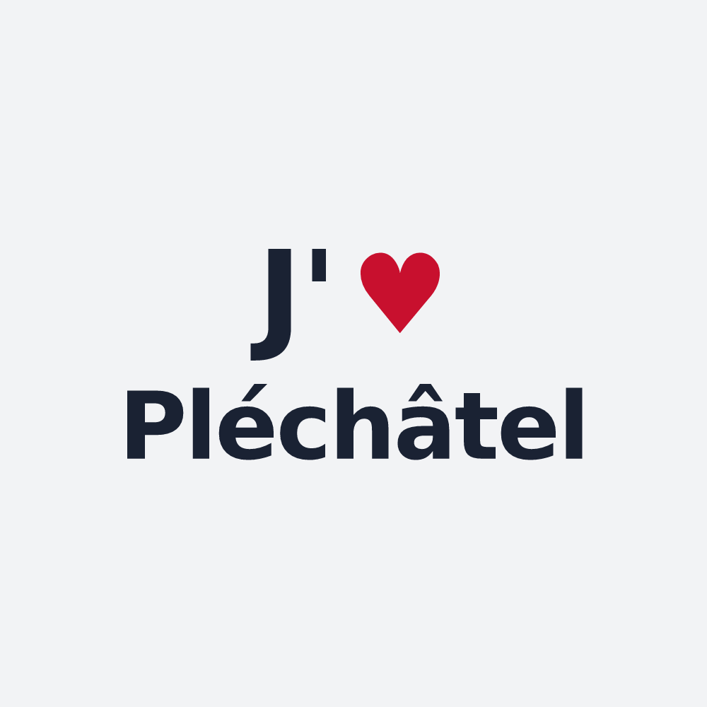 Poster personnalisé Pléchâtel — design J'aime Pléchâtel