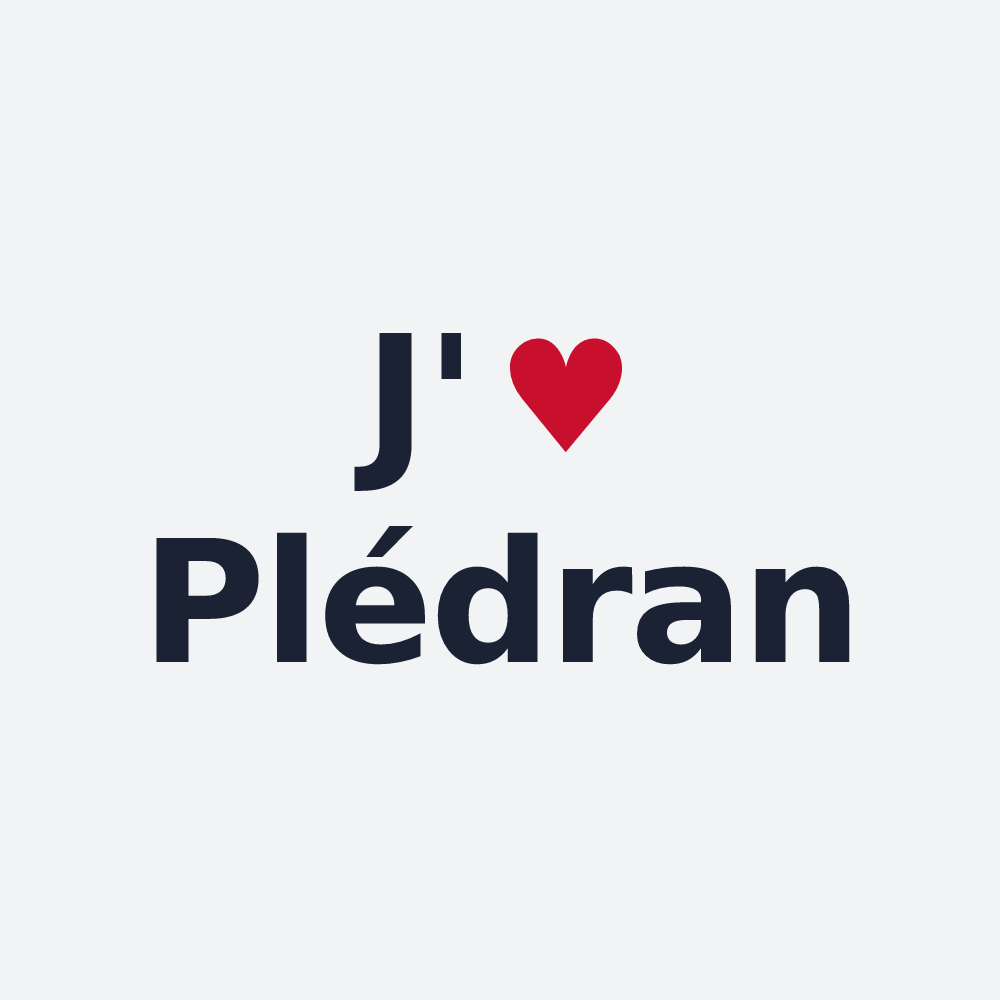 Poster personnalisé Plédran — design J'aime Plédran