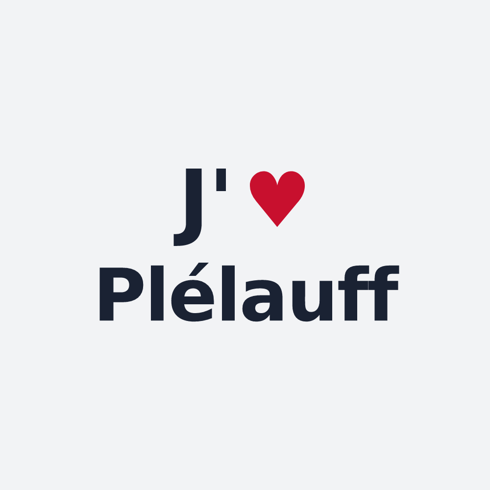 Poster personnalisé Plélauff — design J'aime Plélauff