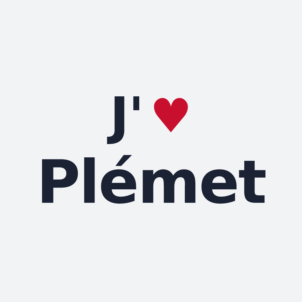Poster personnalisé Plémet — design J'aime Plémet
