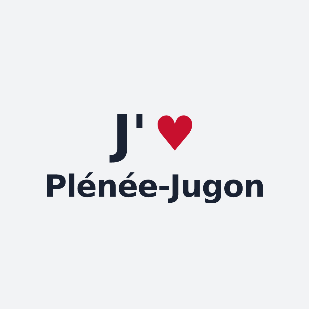 Poster personnalisé Plénée-Jugon — design J'aime Plénée-Jugon