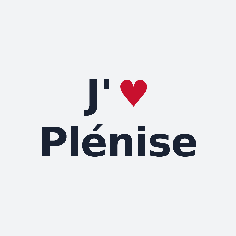Poster personnalisé Plénise — design J'aime Plénise