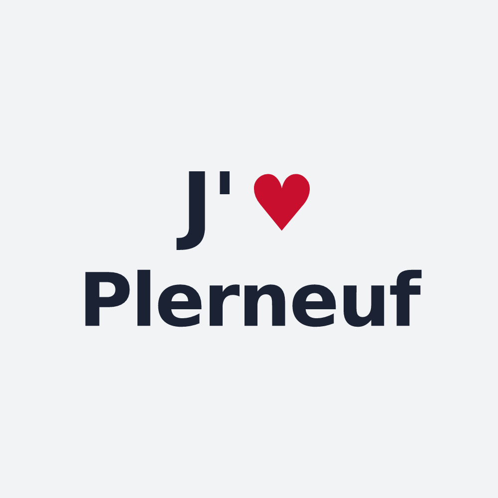 Poster personnalisé Plerneuf — design « J'aime Plerneuf » imprimé sur le poster