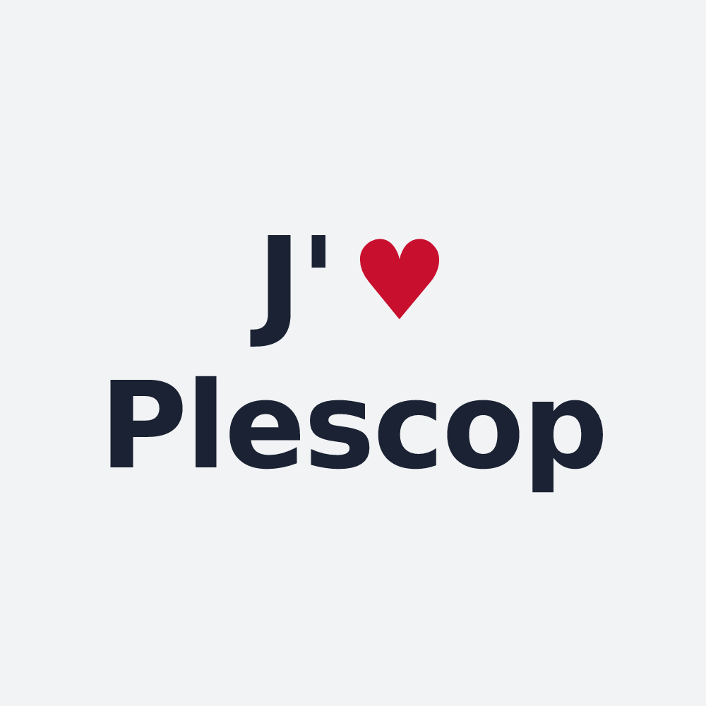 Poster personnalisé Plescop — design J'aime Plescop
