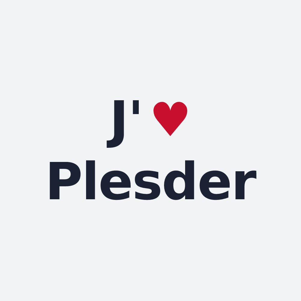 Poster personnalisé Plesder — design J'aime Plesder