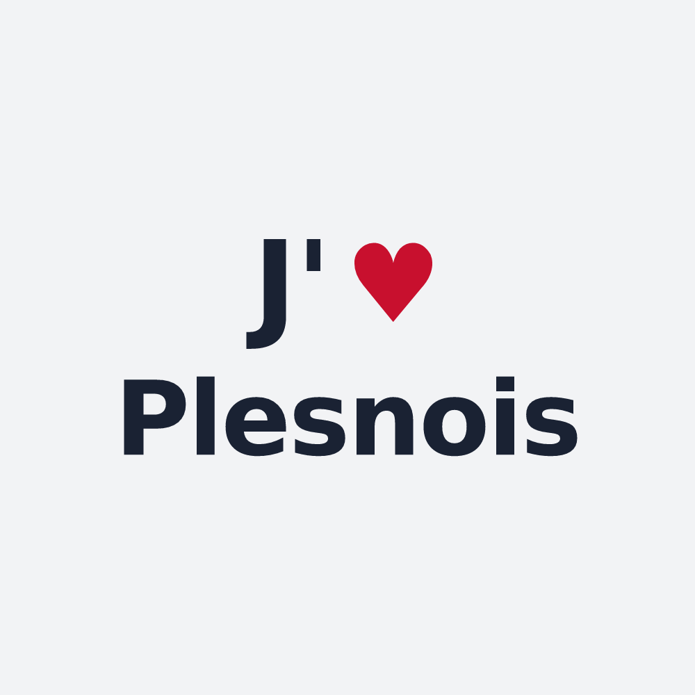Poster personnalisé Plesnois — design J'aime Plesnois