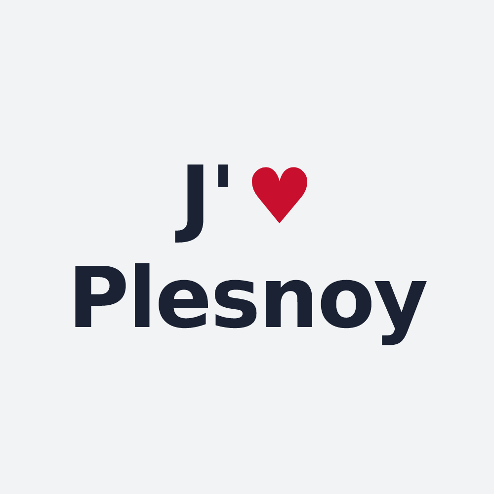 Poster personnalisé Plesnoy — design J'aime Plesnoy
