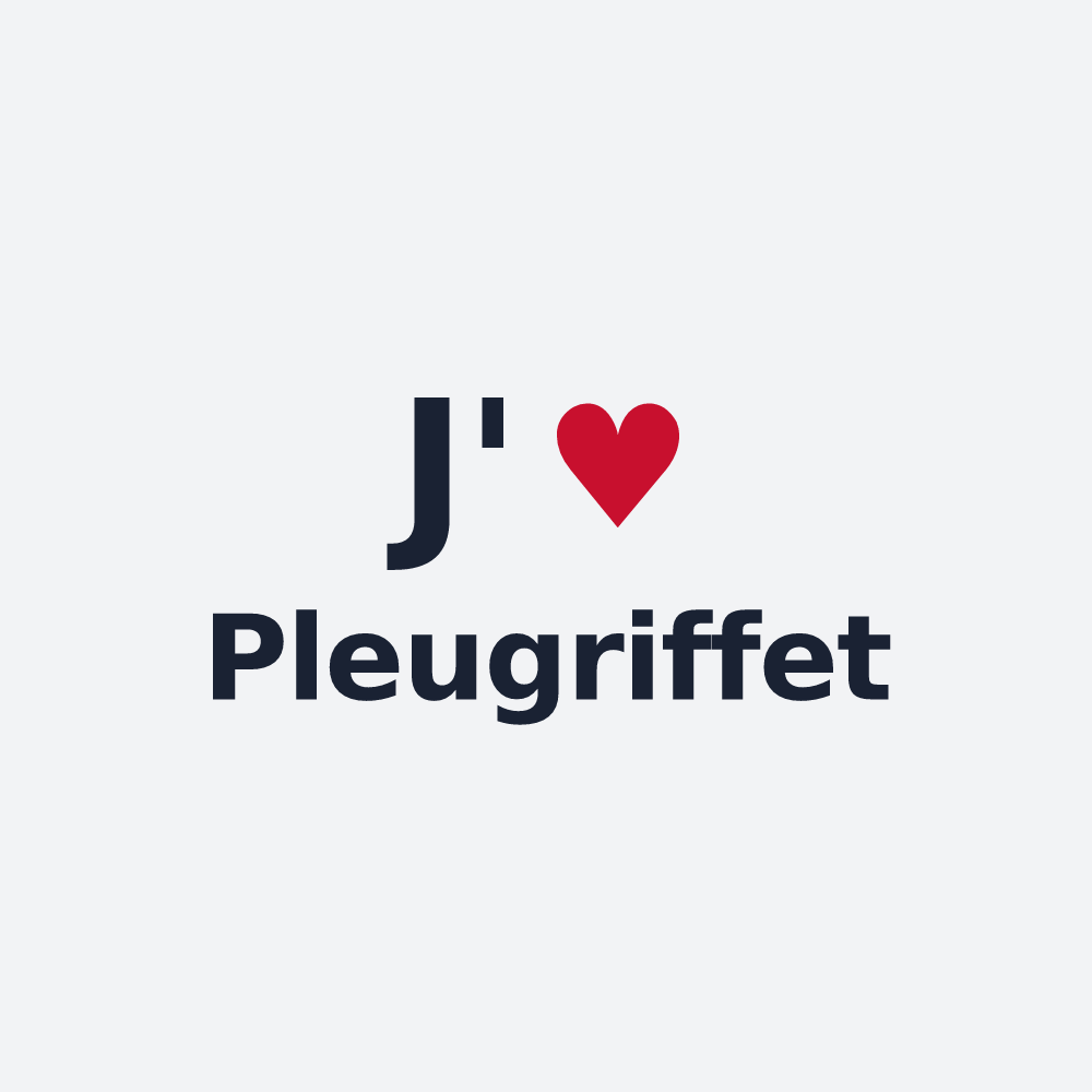 Poster personnalisé Pleugriffet — design J'aime Pleugriffet
