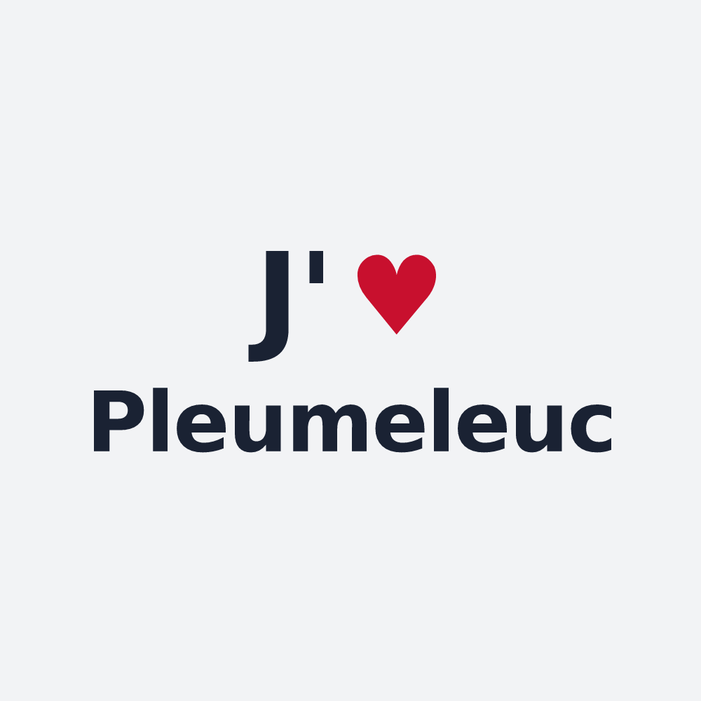 Poster personnalisé Pleumeleuc — design « J'aime Pleumeleuc » imprimé sur le poster