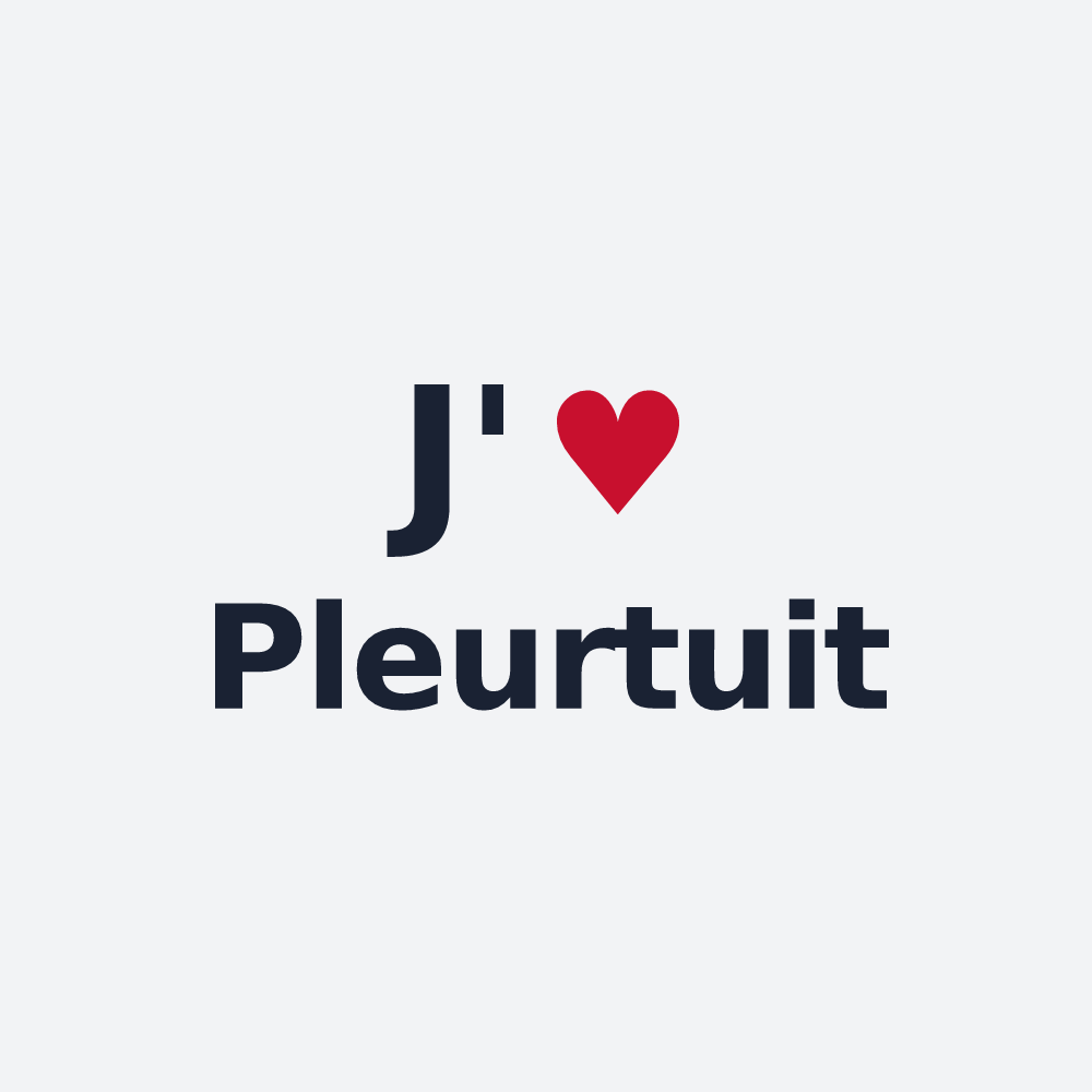 Poster personnalisé Pleurtuit — design « J'aime Pleurtuit » imprimé sur le poster