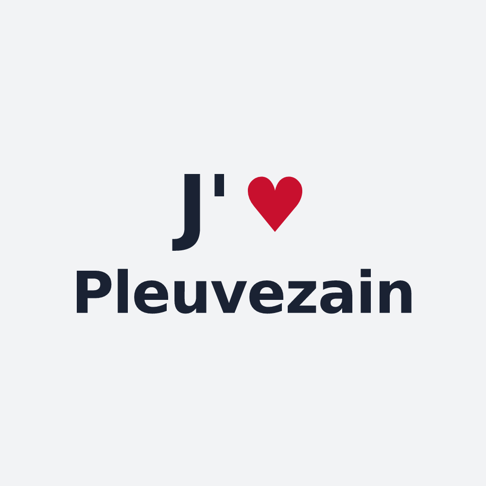 Poster personnalisé Pleuvezain — design J'aime Pleuvezain