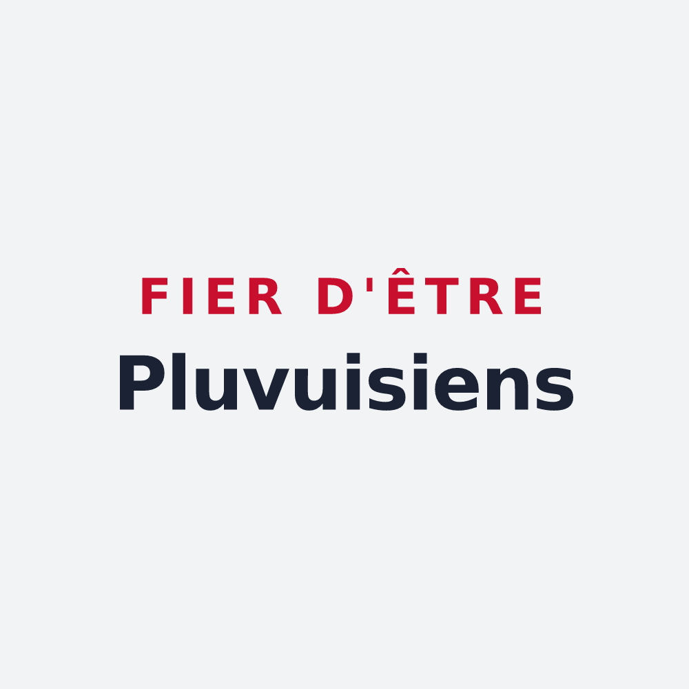 Poster « Fier d'être Pluvuisiens » — design pour Pleuvezain