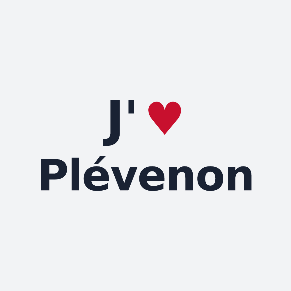 Poster personnalisé Plévenon — design « J'aime Plévenon » imprimé sur le poster