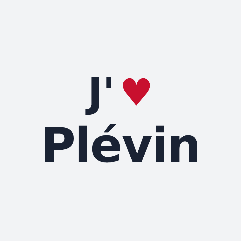 Poster personnalisé Plévin — design J'aime Plévin