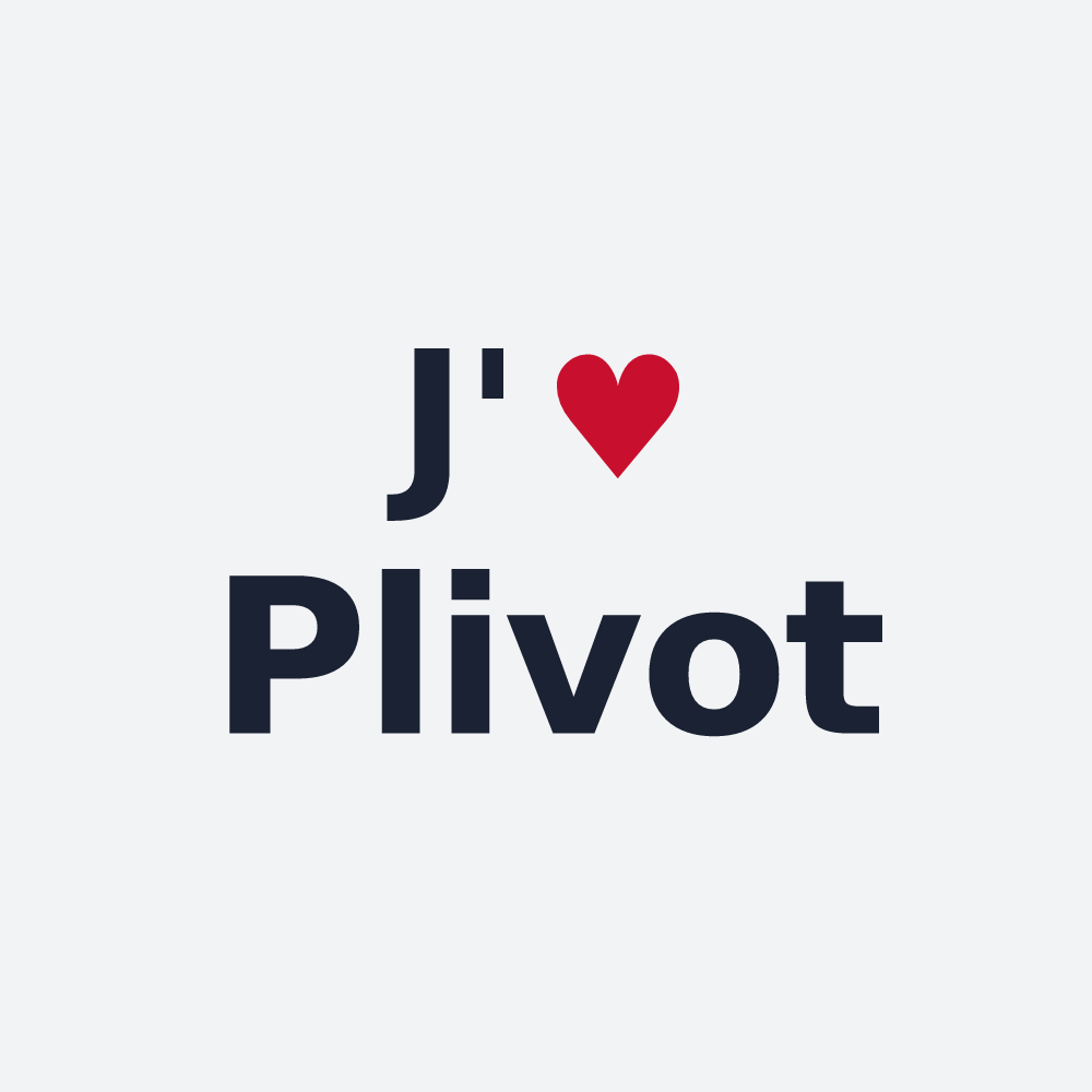 Poster personnalisé Plivot — design J'aime Plivot