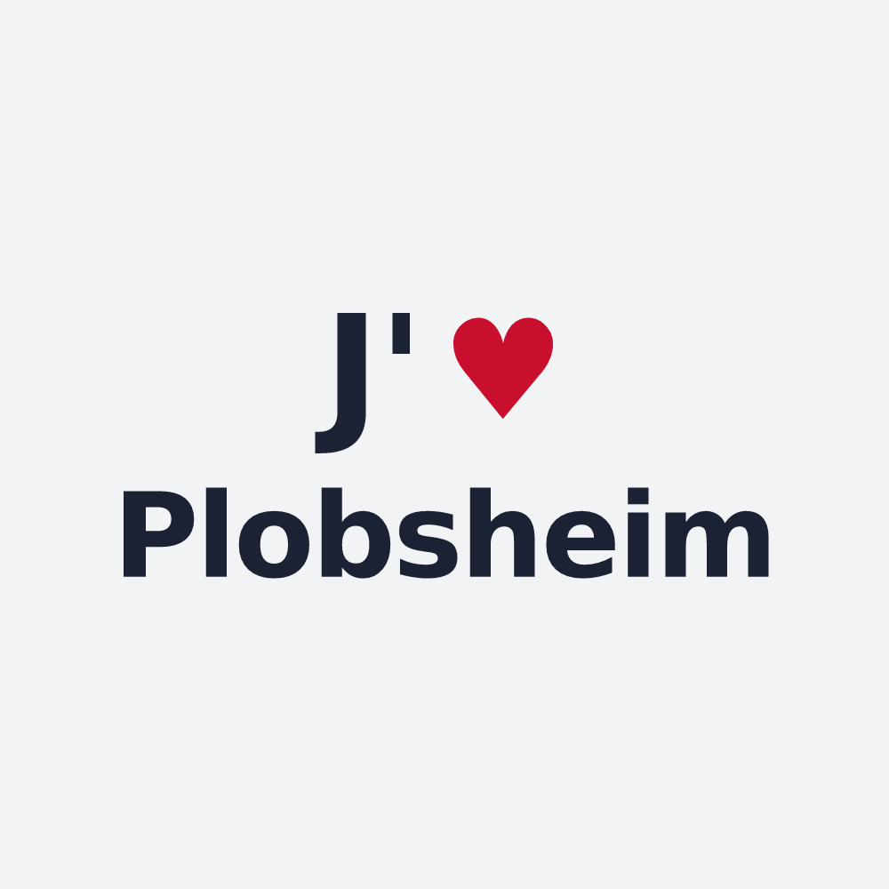 Poster personnalisé Plobsheim — design J'aime Plobsheim