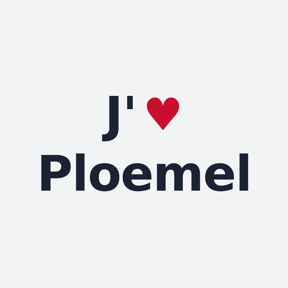 Poster personnalisé Ploemel — design J'aime Ploemel