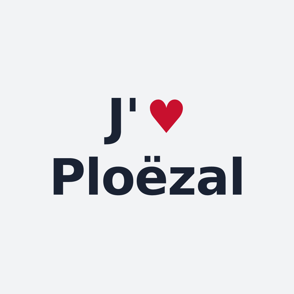 Poster personnalisé Ploëzal — design J'aime Ploëzal