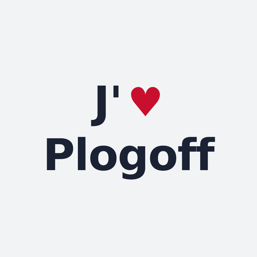 Poster personnalisé Plogoff — design J'aime Plogoff