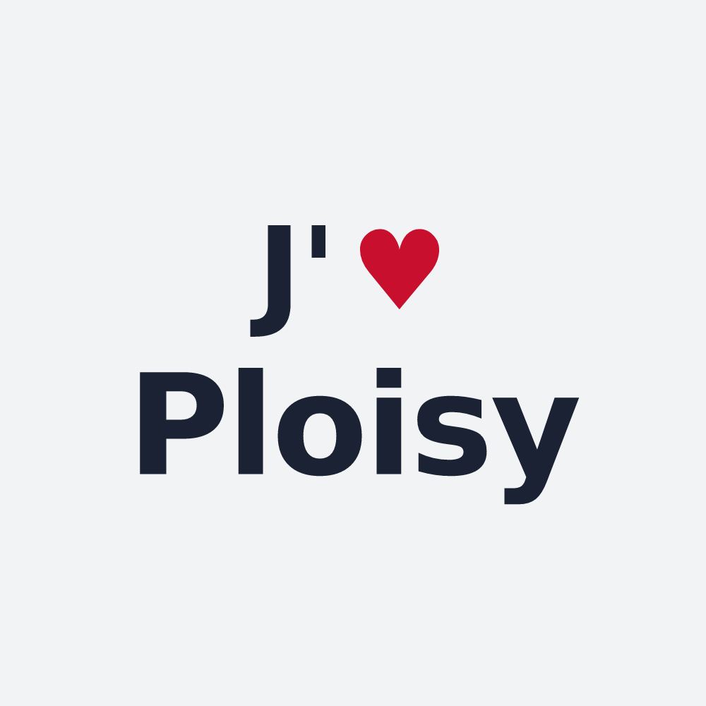 Poster personnalisé Ploisy — design J'aime Ploisy