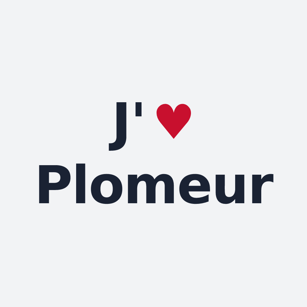 Poster personnalisé Plomeur — design « J'aime Plomeur » imprimé sur le poster