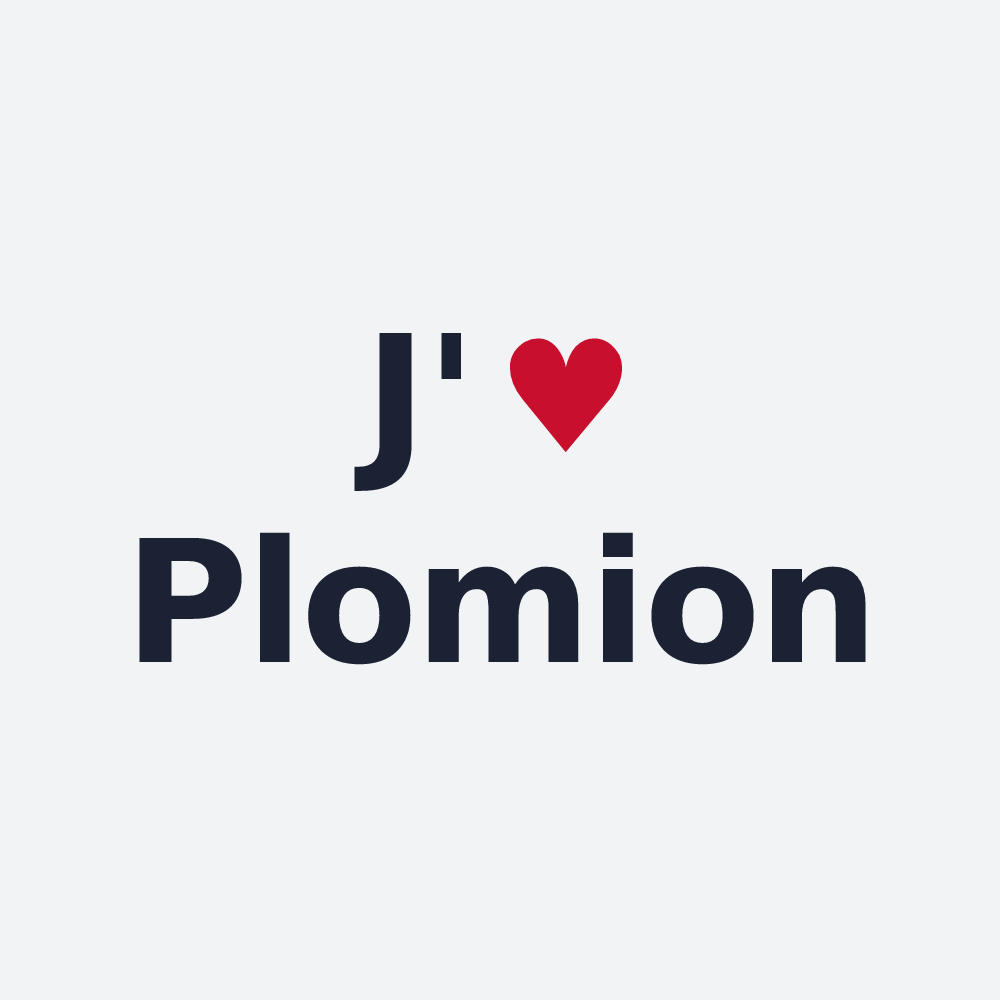 Poster personnalisé Plomion — design J'aime Plomion