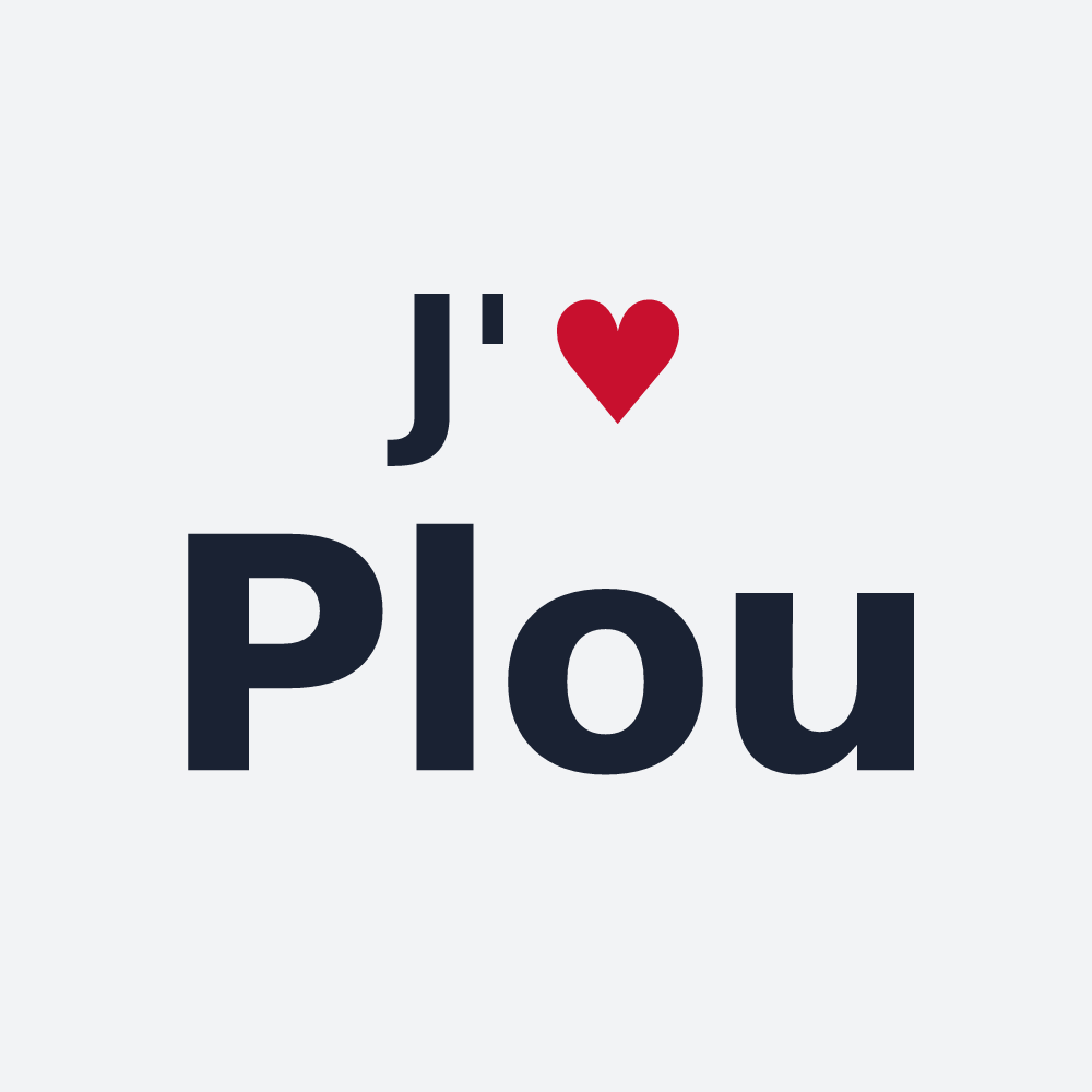 Poster personnalisé Plou — design J'aime Plou