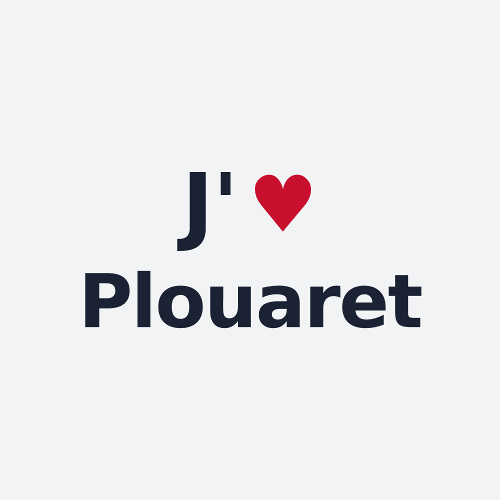 Poster personnalisé Plouaret — design « J'aime Plouaret » imprimé sur le poster