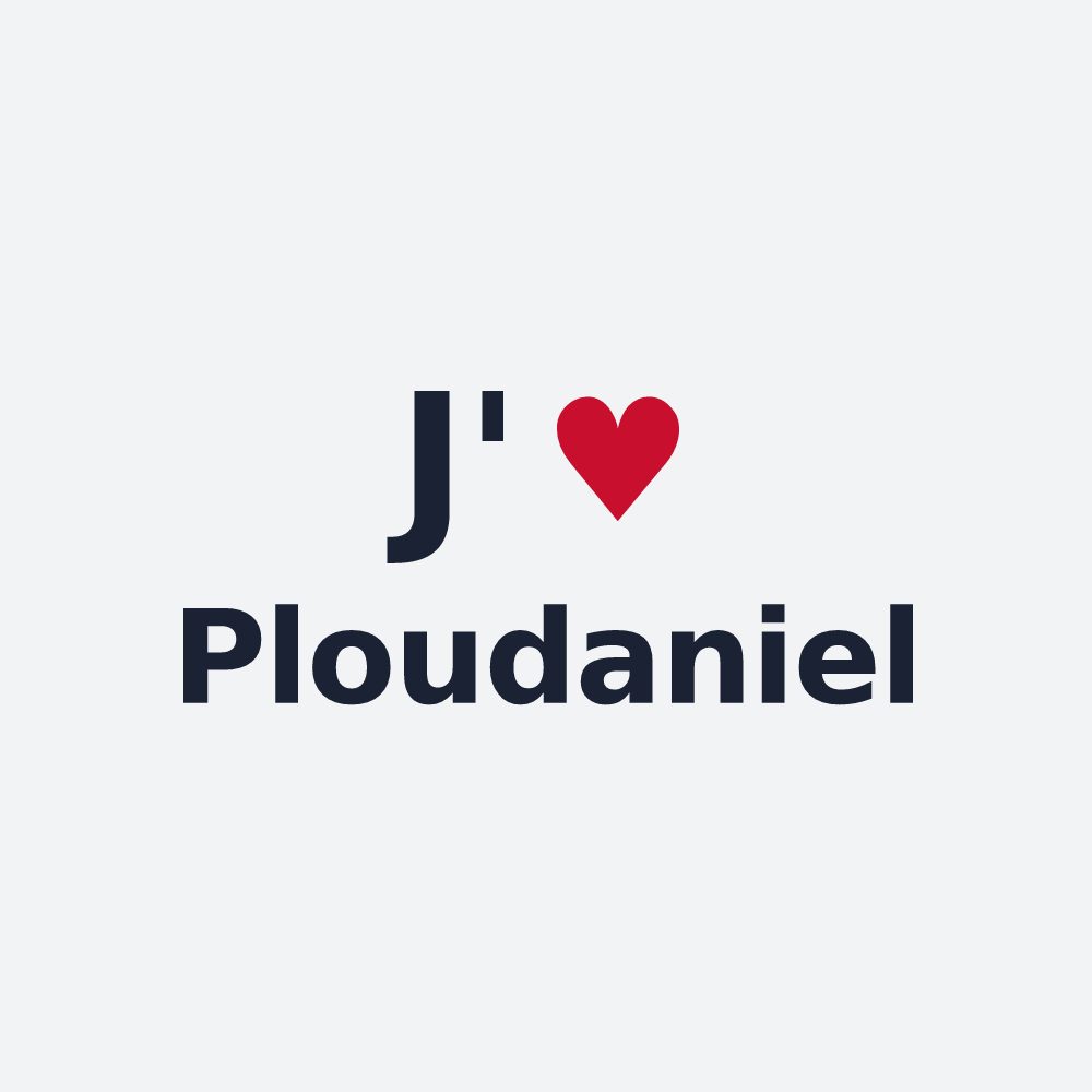 Poster personnalisé Ploudaniel — design J'aime Ploudaniel