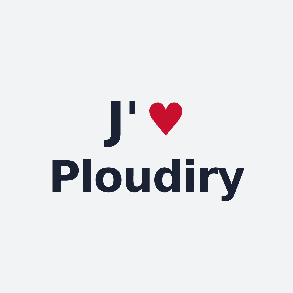 Poster personnalisé Ploudiry — design J'aime Ploudiry