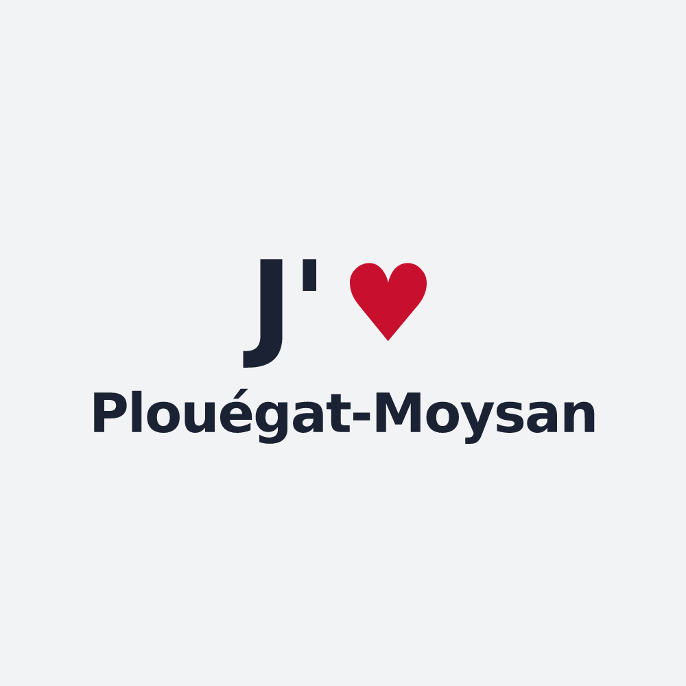Poster personnalisé Plouégat-Moysan — design J'aime Plouégat-Moysan