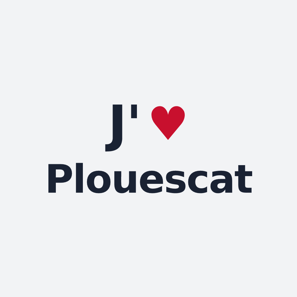 Poster personnalisé Plouescat — design J'aime Plouescat